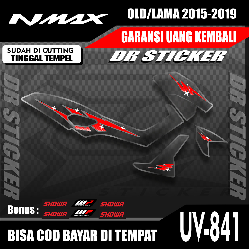 UV STICKER STRIPING NMAX OLD 2015 SIMPLE STYLE TRANSPARAN STRIPING VARIASI NMAX STRIPING NMAX SIMPEL
