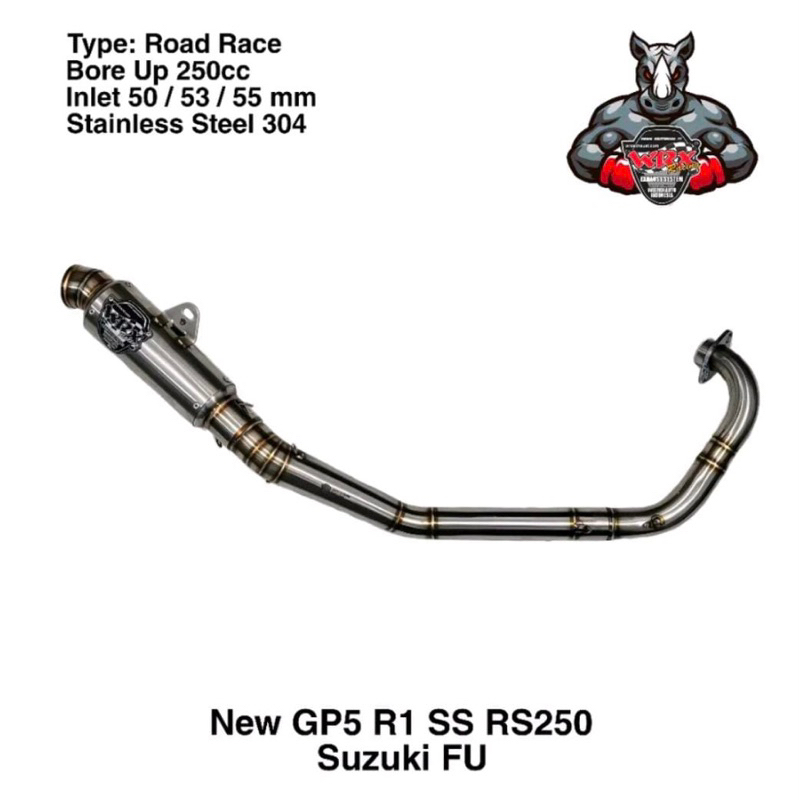 KNALPOT WRX NEW GP5 RS200 200CC SATRIA FU ORIGINAL