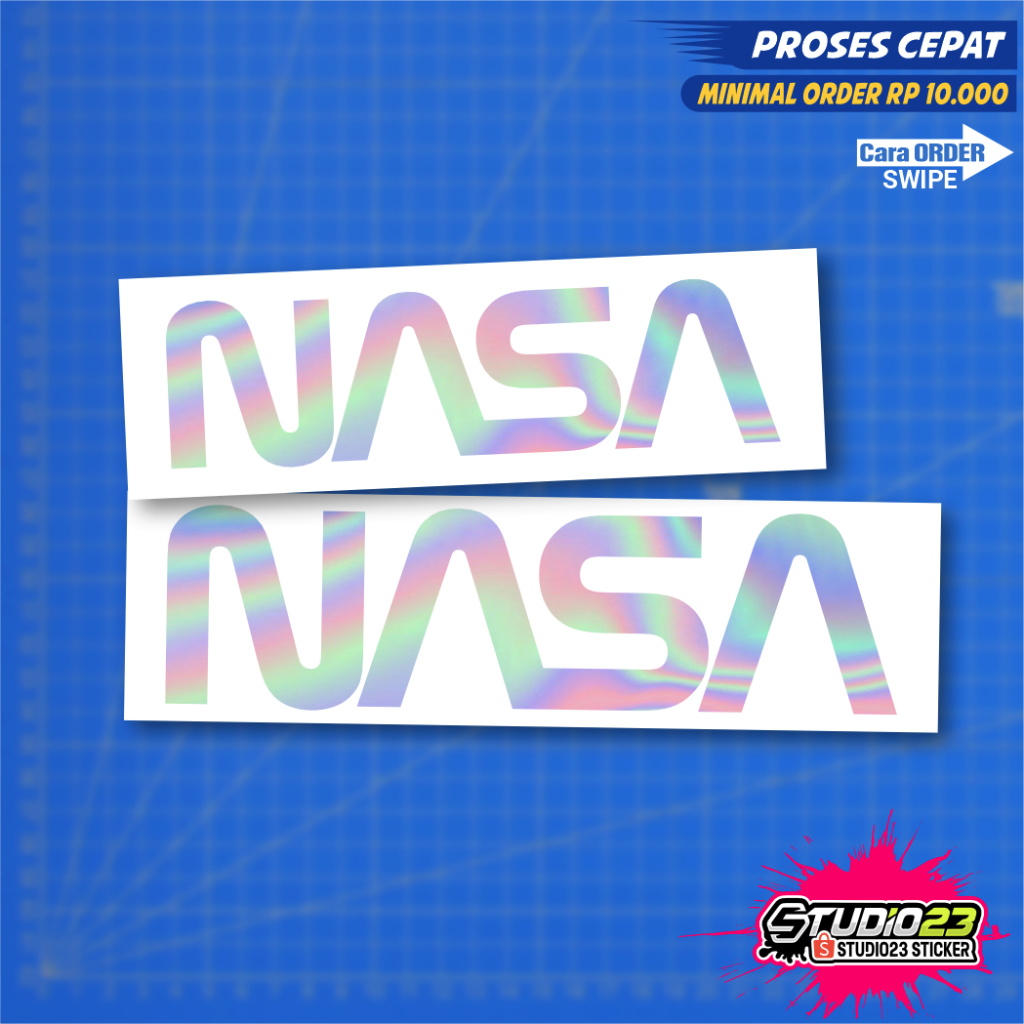 

Stiker NASA Hologram, Cutting Sticker NASA (Bisa Request warna)