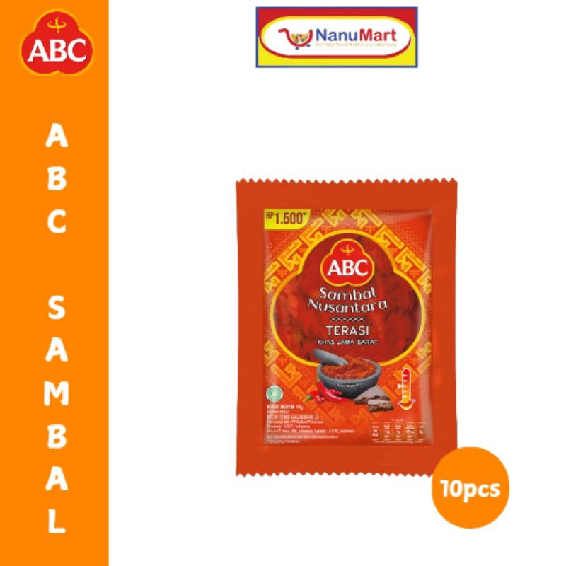 

SAMBAL TERASI PEDAS ABC 10 PCS