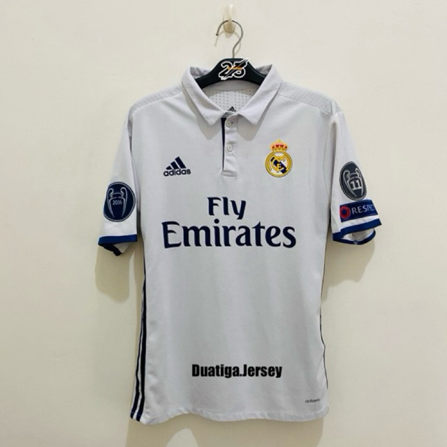 Jersey Real Madrid Home 2016-2017 Adizero Full Patch UCL RONALDO 7 (M)