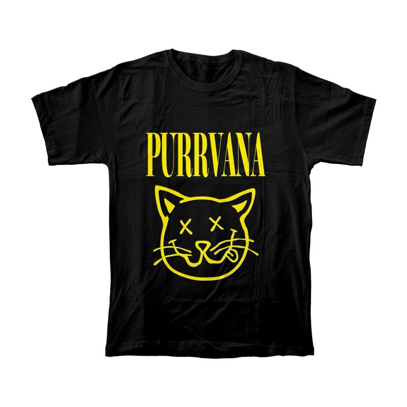 T-Shirt / Kaos / Streetwear YSZ Project - Purrvana - Smell Like Cat Spirit