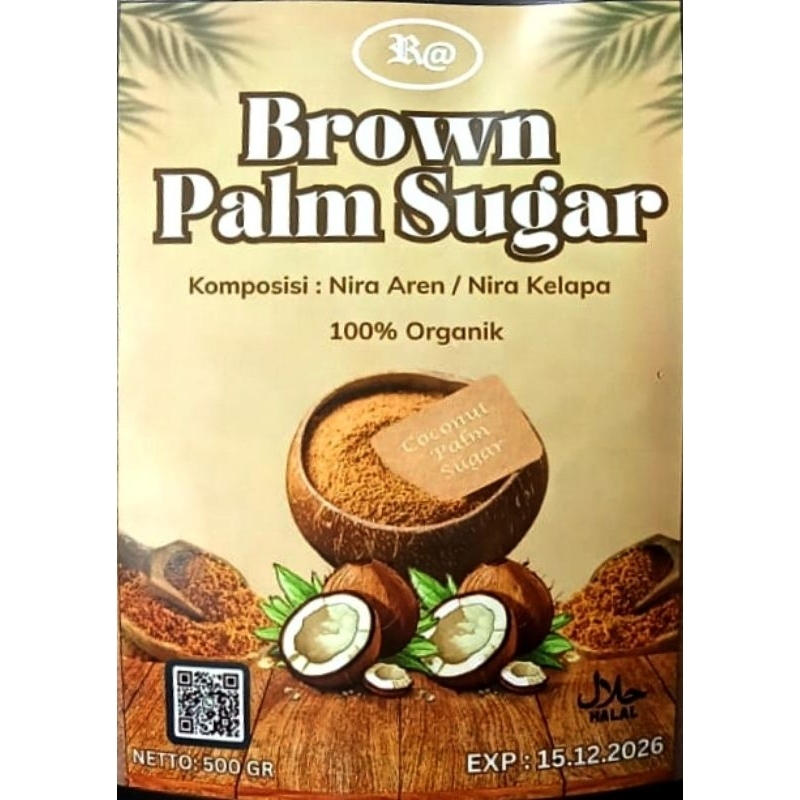 

Brown Palm Sugar/Nira Aren/Nira Kelapa 100% Organik Halal