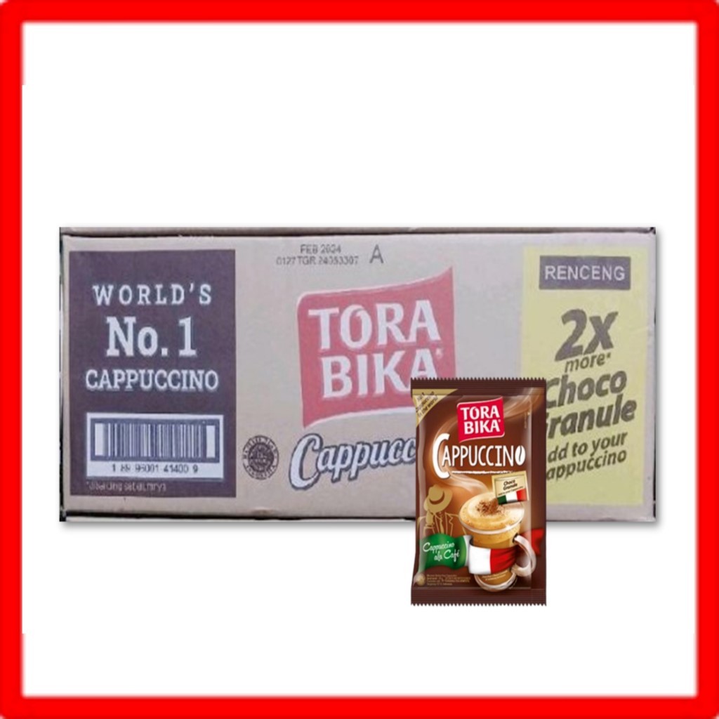 

Kopi Torabika Cappuccino 1 dus isi 12 renceng Sachet @25gr