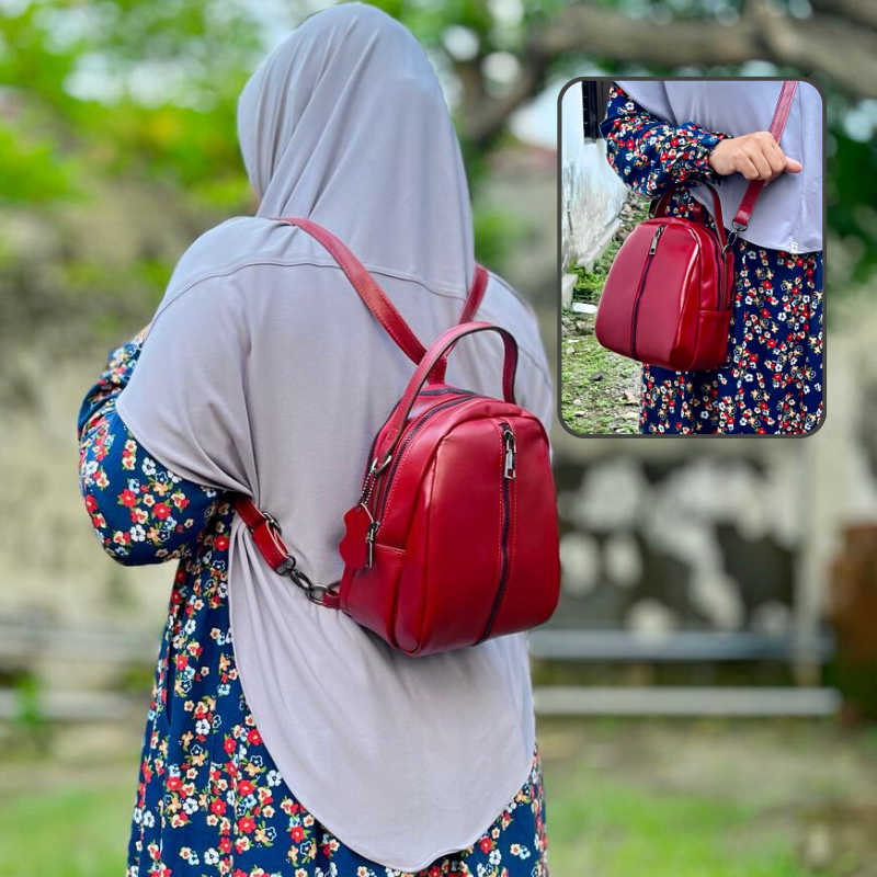 Tas Ransel Wanita Tas Punggung Kulit Sapi Asli Original Genuine Leather