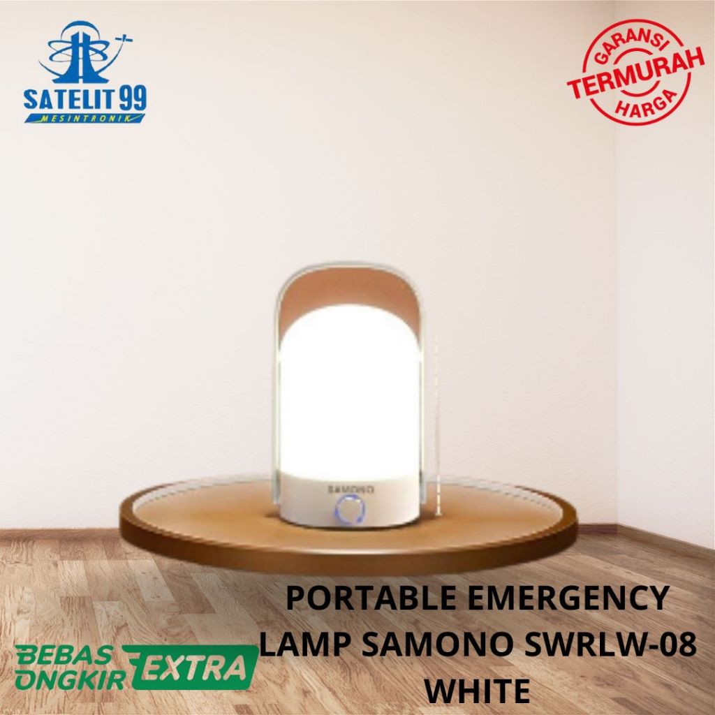 PORTABLE EMERGENCY LAMP SAMONO SWRLW-08 WHITE