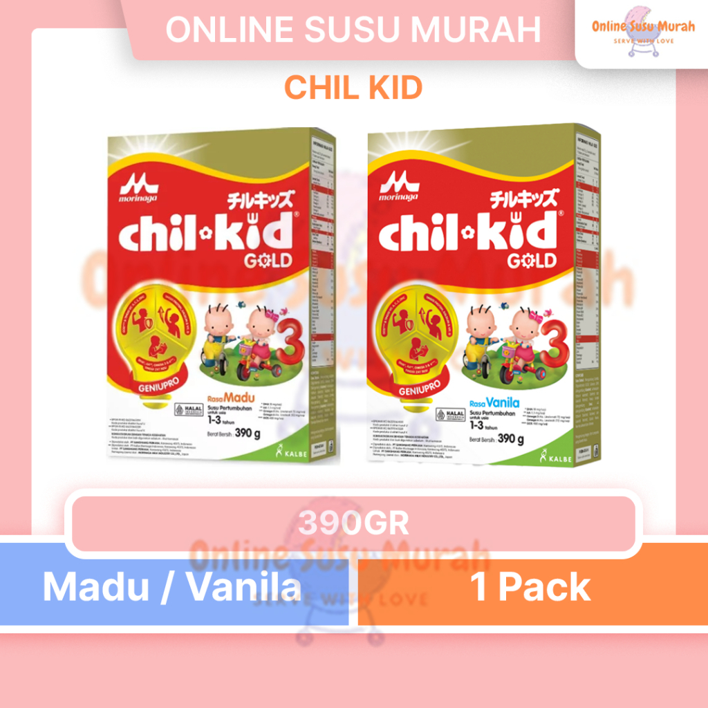 CHILKID POTONG TUTUP KOTAK 390 GR CHIL KID MADU VANILA 390GR MORINAGA REGULER PTMN