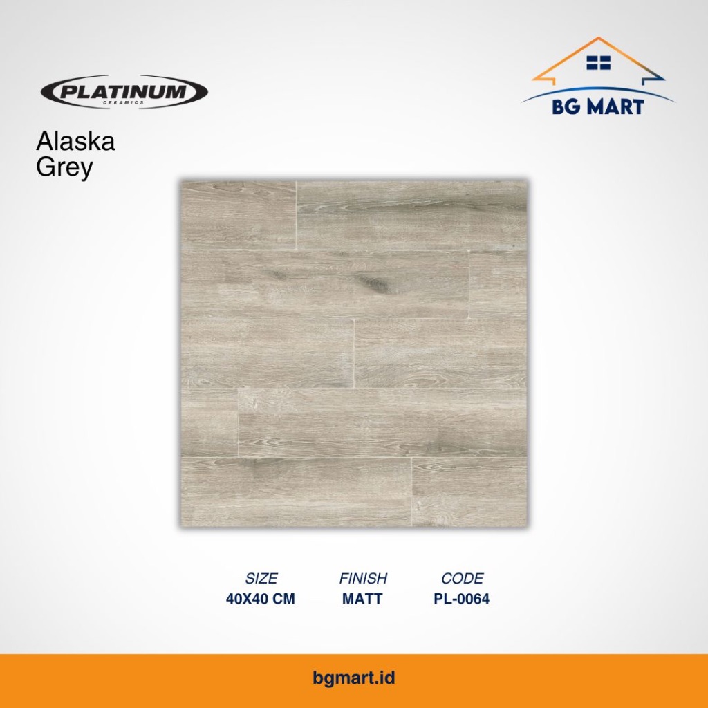 PLATINUM Keramik Lantai 40x40 Alaska Grey KW C