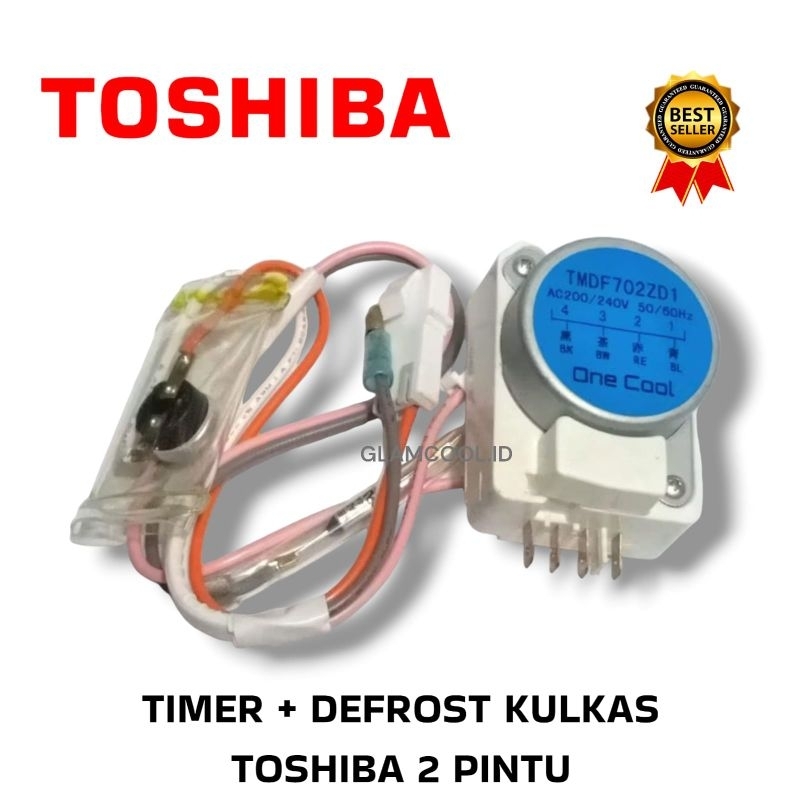 TIMER DEFROST FUSE KULKAS TOSHIBA 2 PINTU 1 SET