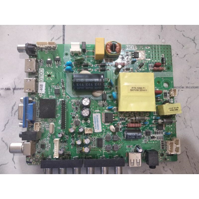 mainboard mb mesin tv led psu tv led polytron pld24d123nvg