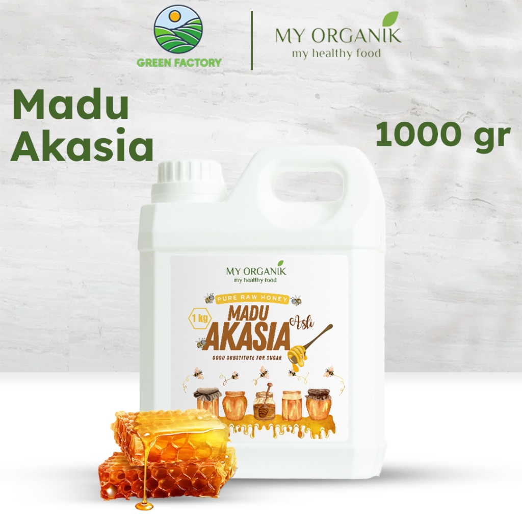 

My organik Madu Murni Akasia Super Premium Asli 100% Original Pure Raw Honey Tanpa Campuran 1kg