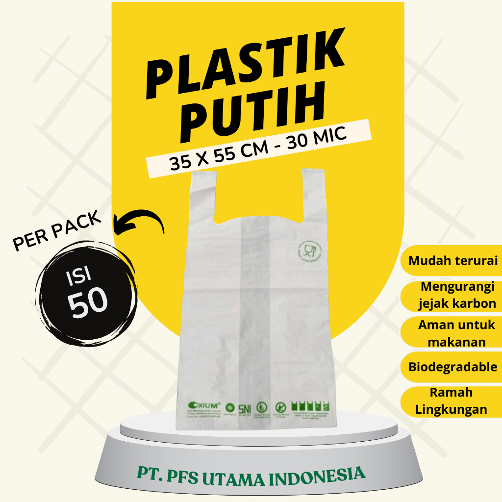 PlasMuRai Plastik Ramah Lingkungan Ukuran 35 50pcs