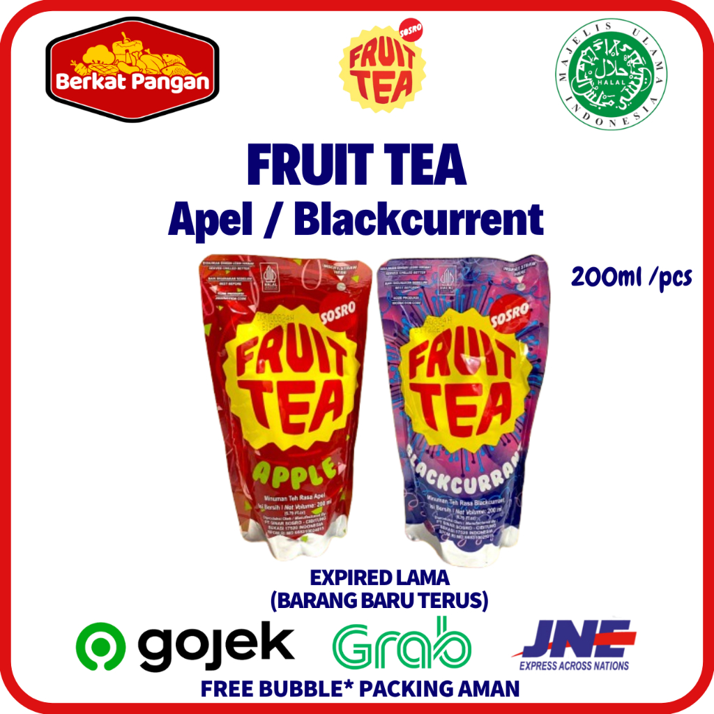 

Fruit Tea Pouch 200ml Rasa Apel / Blackcurrent