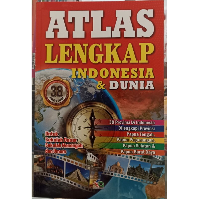 Atlas legkap Indonesia dan Dunia ukuran jumbo