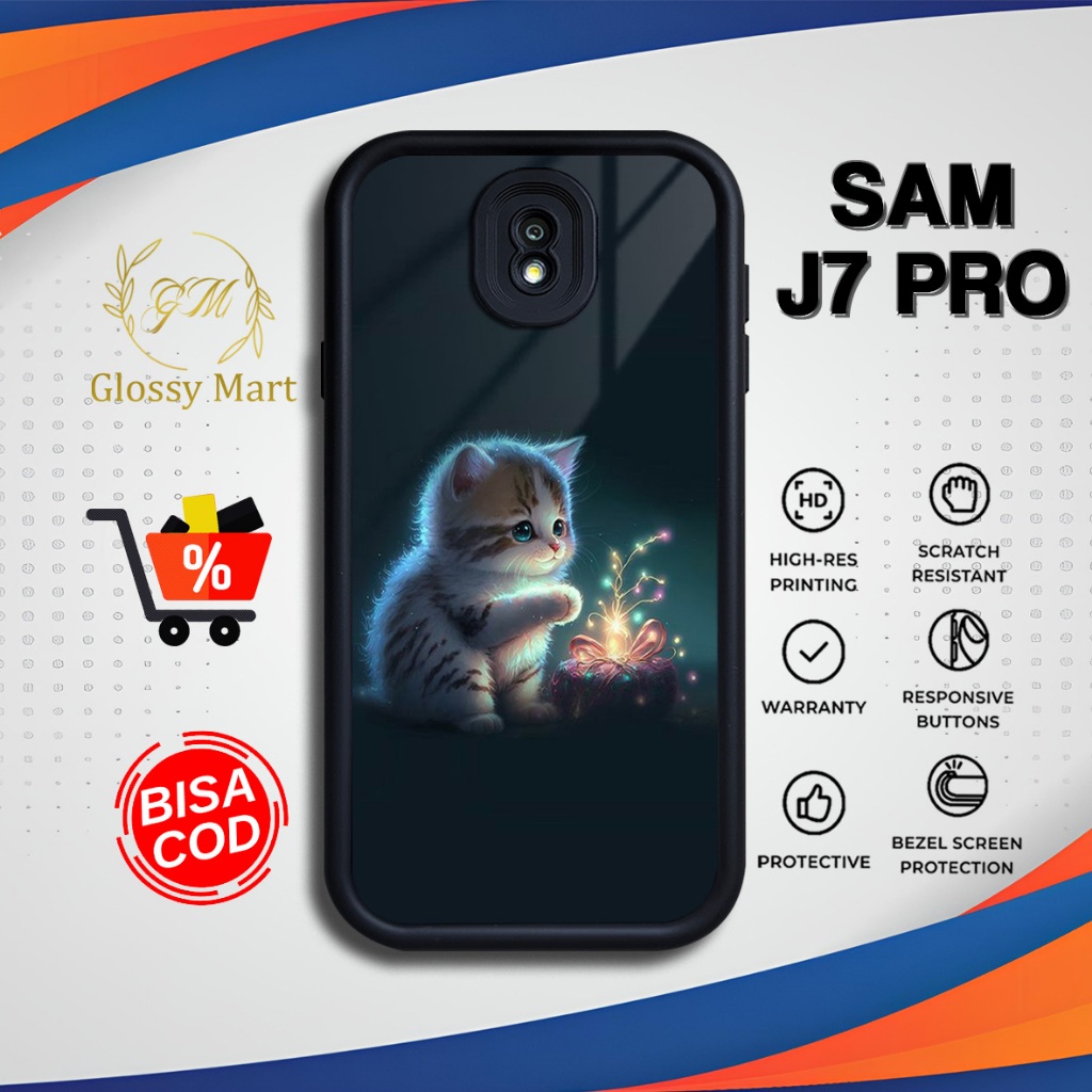 Case Samsung J7 Pro Terbaru Hardcase Softcase Glossy Kucing Imut Termurah Casing J7 Pro Terlaris