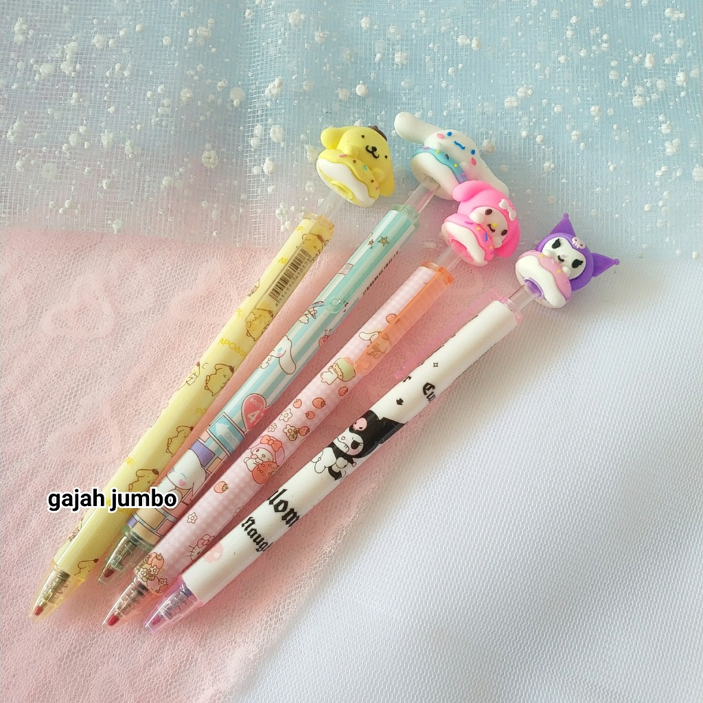 

Bolpen Pen Tekan Pencet 0.5 mm Karakter Cartoon Anak Ink Gel Bolpoint Cetekan Pencetan