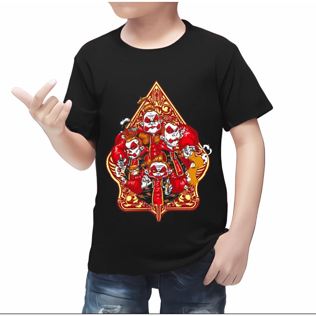 BAJU KAOS DISTRO ANAK LAKI-LAKI SABLON WAYANG SEMAR
