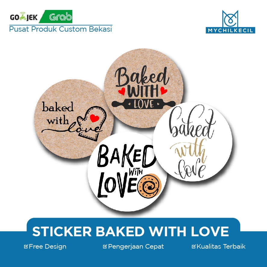 

Cutting Sticker Baking / Baked With Love / Handmade / Stiker Hand Made / Stiker Love Baking /Bake / Stiker Kue / Stiker Cookies / Stiker thank you vinyl / cromo / kromo / vynil / stiker cuting / stiker toples