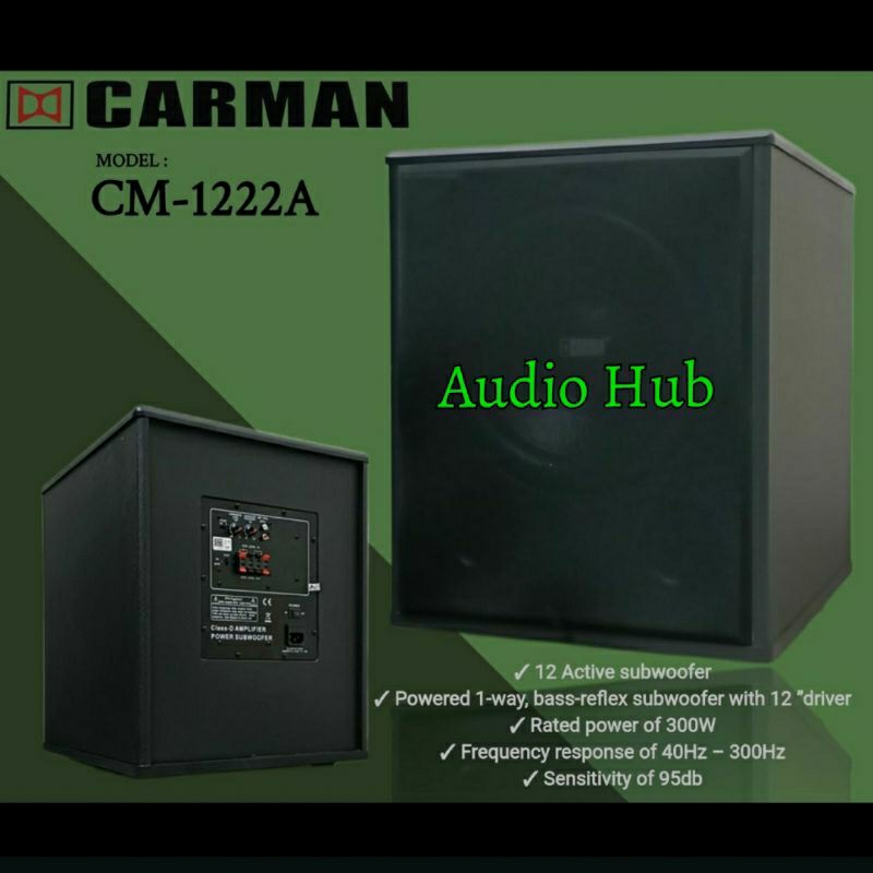 Subwoofer Aktif  Crimson  Carmen CM 1222A CM1222A CM 1222 A Original 12 Inch
