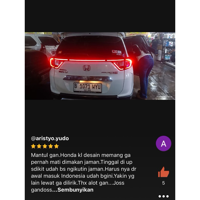 reflektor honda brv led custom lampu honda brv