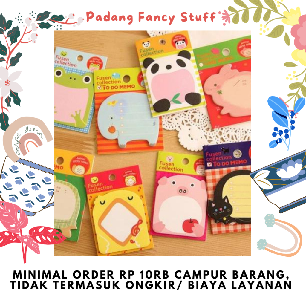 

PFS - 017 Kertas Memo Mini Karakter Stationary / Sticky Notes Note Memo Animal IMPORT MURAH LUCU