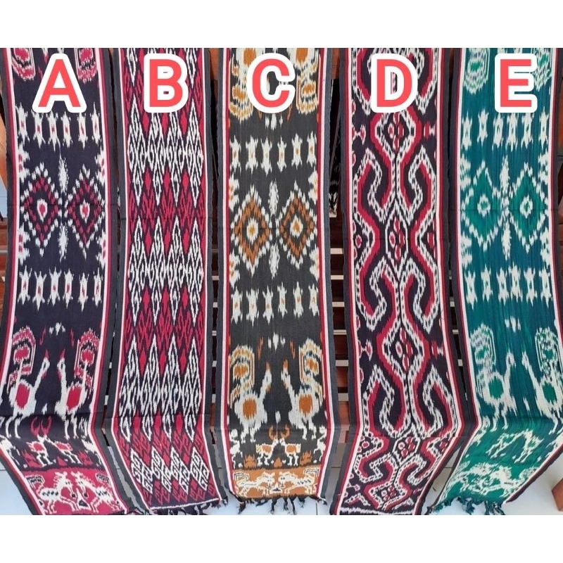 Syal Tenun Ethnic Sumba Toraja Nusantara Lebar 20cm