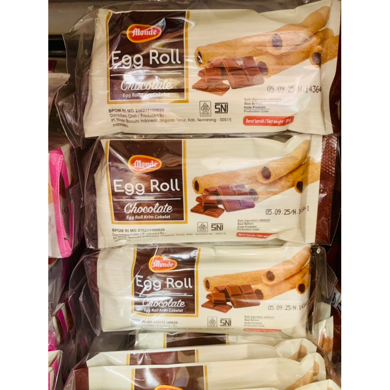 

MONDE EGGROLL STICK 35GR COKELAT / STARWBERRY ( 10 pcs)