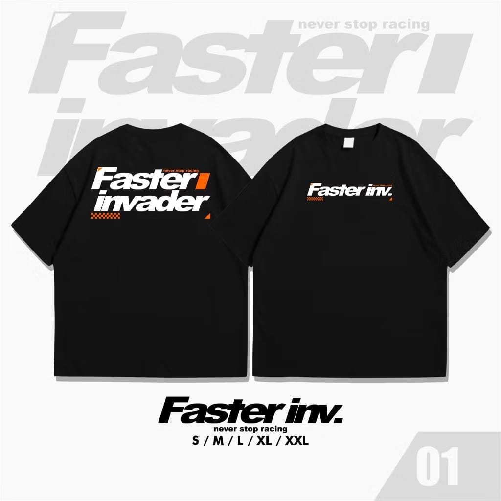 Kaos Anak Sunmori - Kaos Murah - Kaos FASTER INVADER Terbaru Black Original - Kaos Best Seller