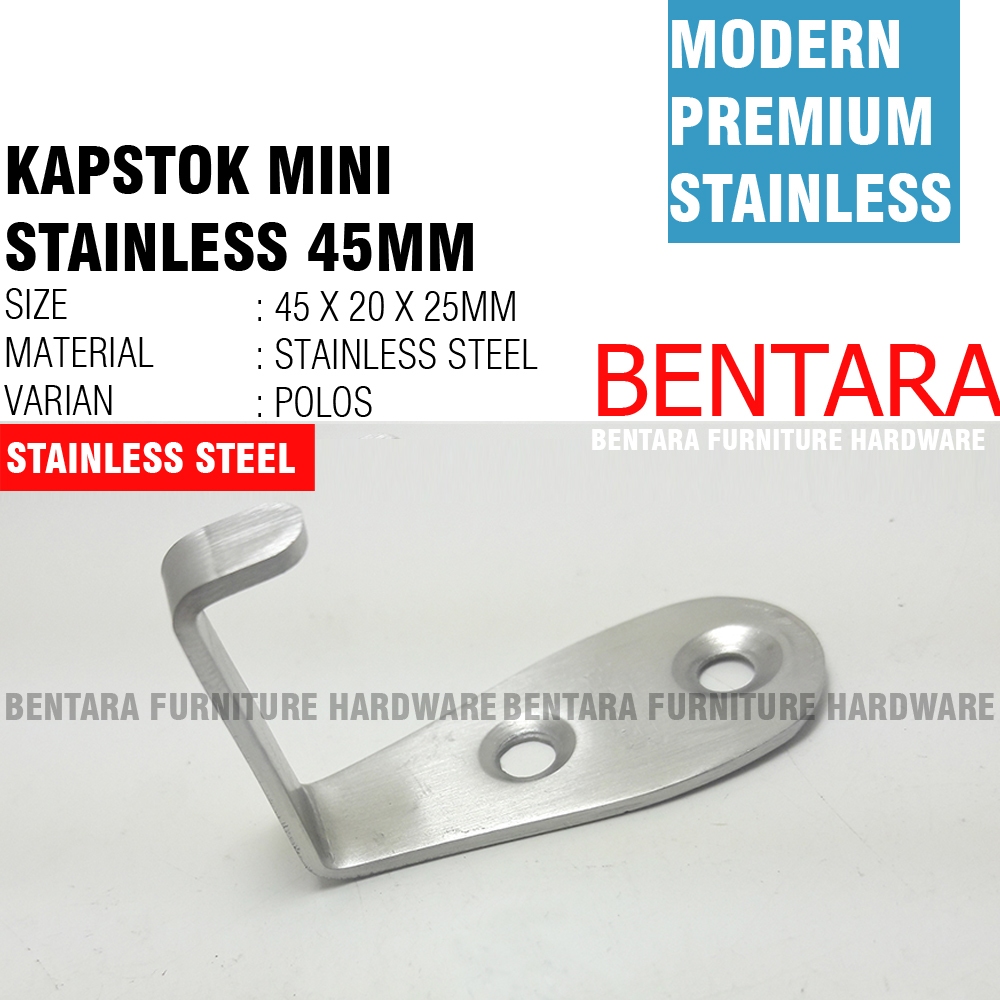 45MM Kapstok Mini Stainless Steel  - Premium Capstock Hook Handuk Gantungan Baju