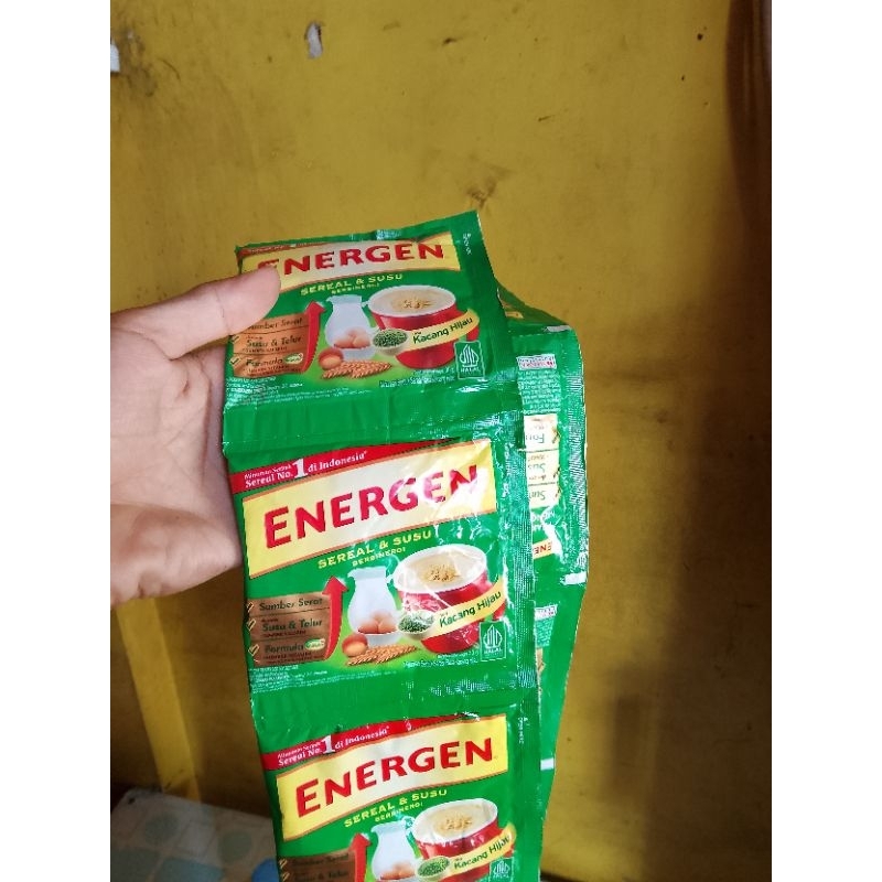 

Energen Kacang ijo 1Renceng isi 10Sachet Sereal&Susu