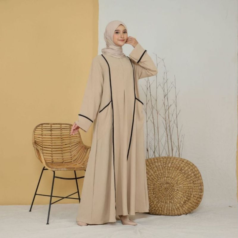 Gamis Ataya Bahan Crinkle Turky / Gamis Bahan Crinkle terbaru