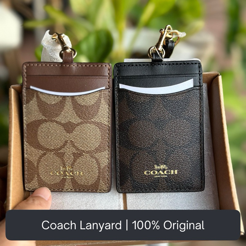 

Coach Lanyard Signature Brown Black