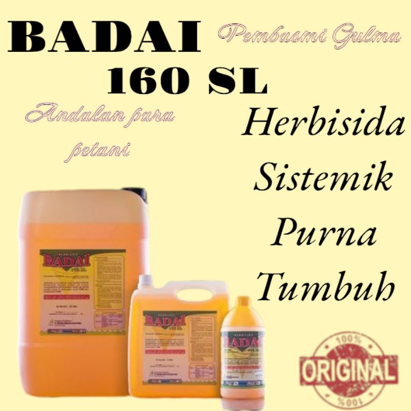 Obat Rumput / Badai 160 SL/ 20 Liter / obat kuning / obat akar / pembasmi gulma / Herbisida sistemik