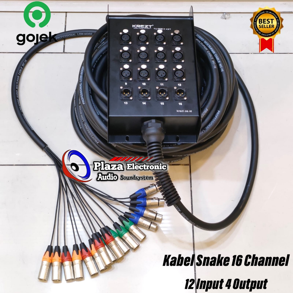 Kabel Snake Apollo Isi 16Ch 12in 4out  komplit+ stage box Krezt 20 meter