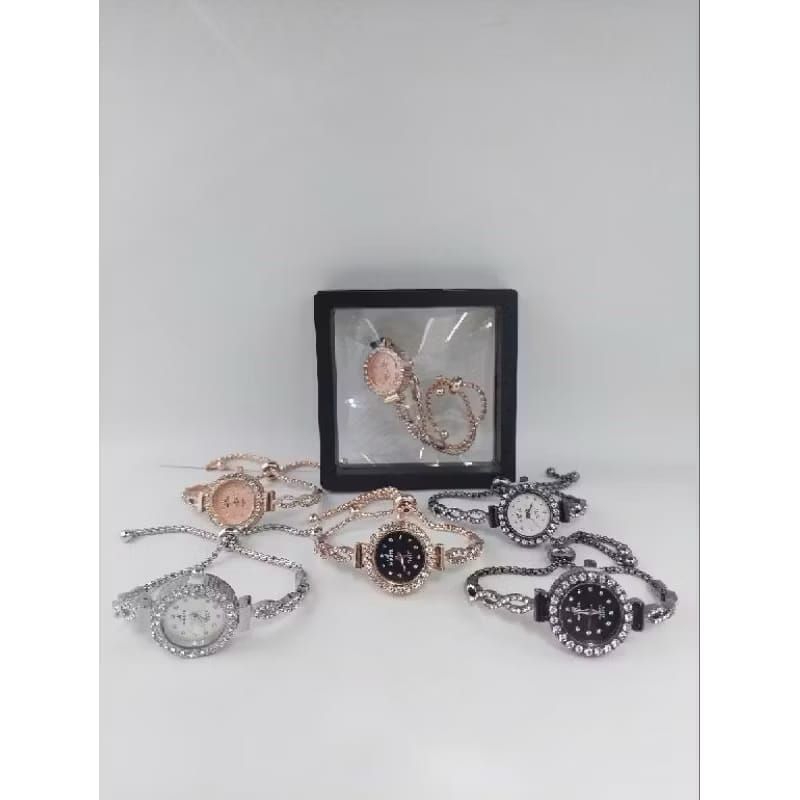 JAM TANGAN WANITA TALI SERUT + BOX ORIGINAL MIRETE TERMURAH JAM TANGAN WANITA SERUT