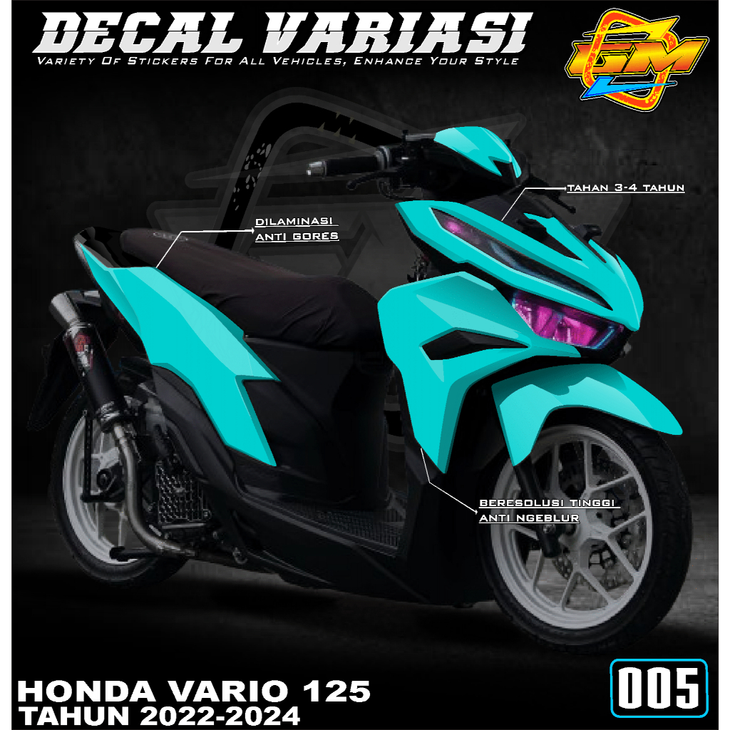 Decal Sticker Vario 125 New 2023 CBS FULL BODY - Stiker Dekal Skotlet Motor Honda Vario 125 New 2023
