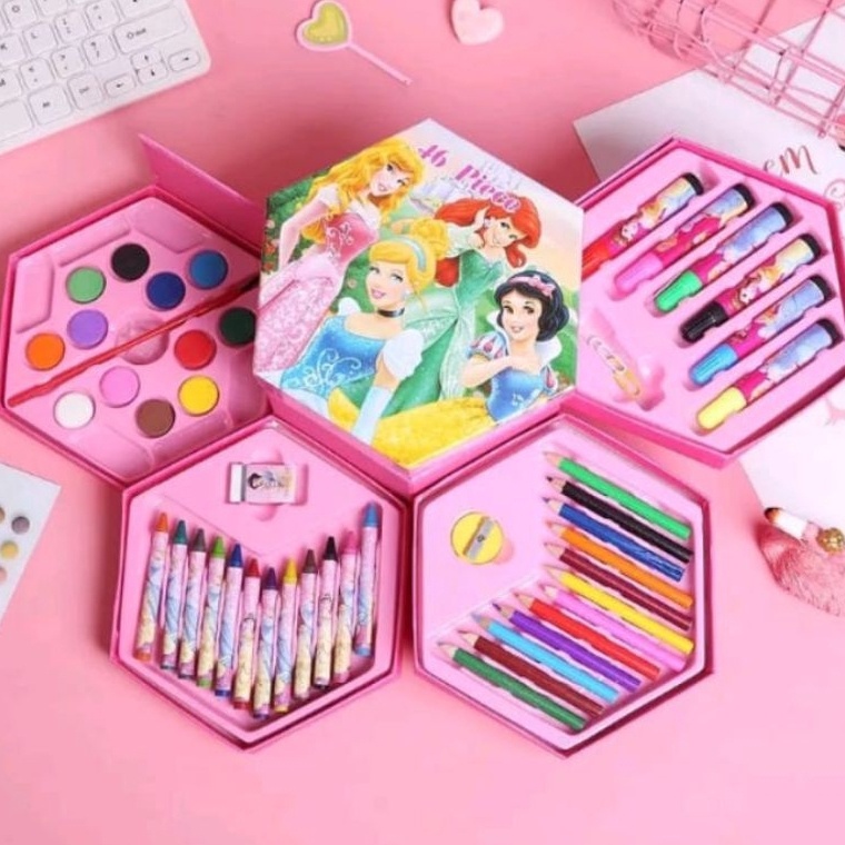 

Hot Brand Crayon Set Karakter Mewarnai 46 Pcs Pensil Warna Set