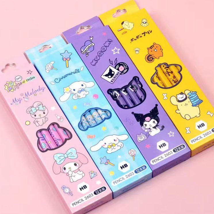 

Serbu Baru BEST 1 LUSIN 12 PCS PENSIL 2B MOTIF CINNAMOROLL KUROMI DKK PENSIL 2B PENGHAPUS MURAH 1 LUSIN