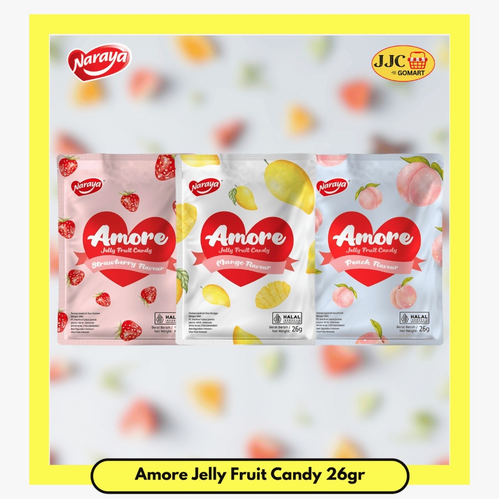 

Naraya Amore Candy Jelly 26g | Mango | Peach | Strawberry