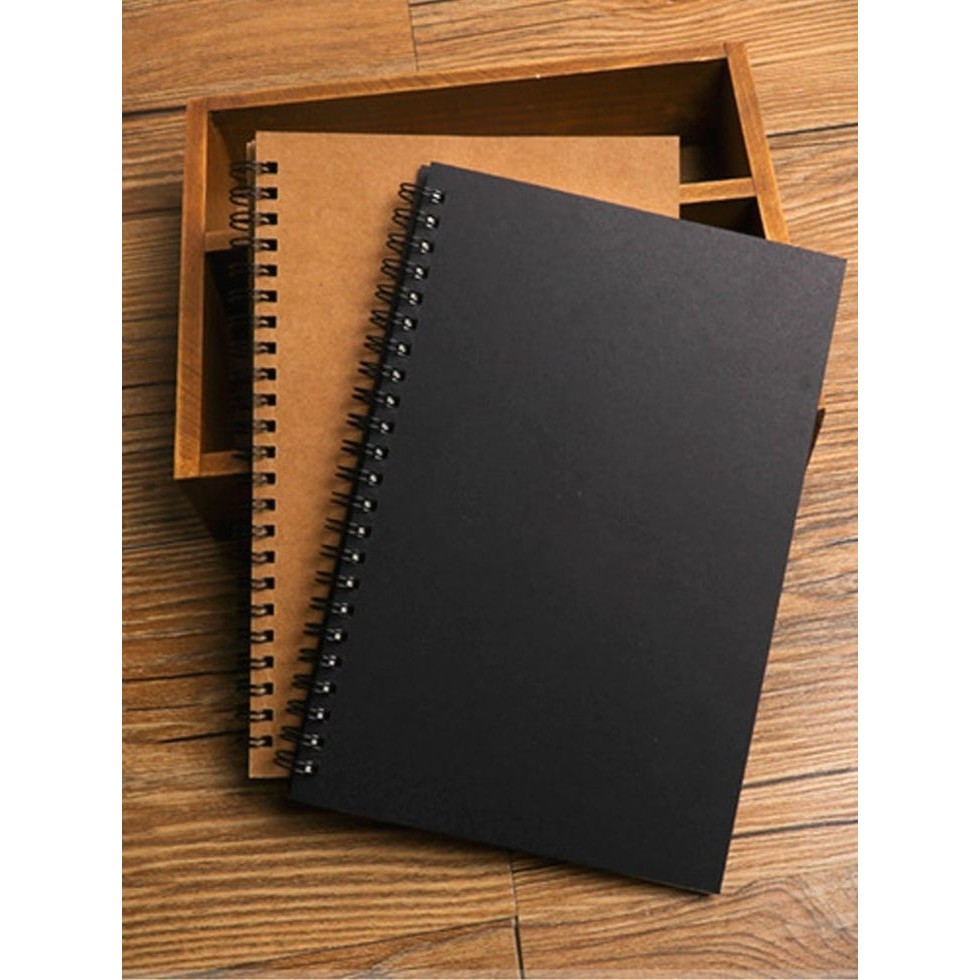 

Noote book A5 Vintage Aesthetic/ Sketchbook/Notebook Cover Hitam/Cover Kraft( 50 lembar/100Halaman )