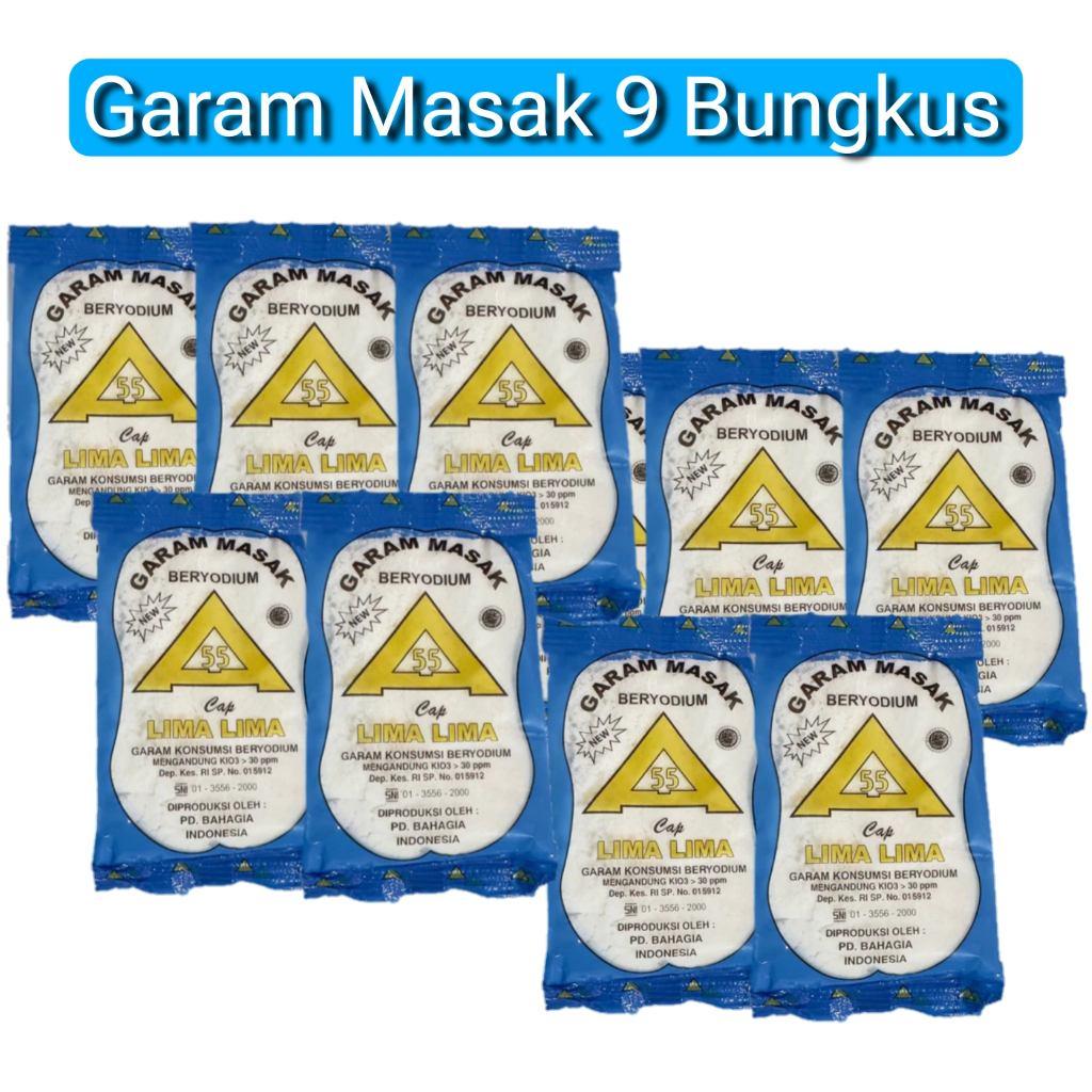 

9 Bungkus Garam Dapur Halus Murah Halal Beryodium