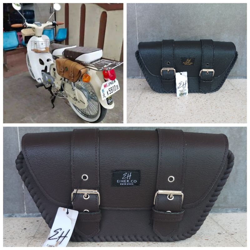 EIHER - TAS MOTOR SIDE BAG SAMPING MOTOR KLASIK HONDA 70 CUSTOM JAPSTYLE