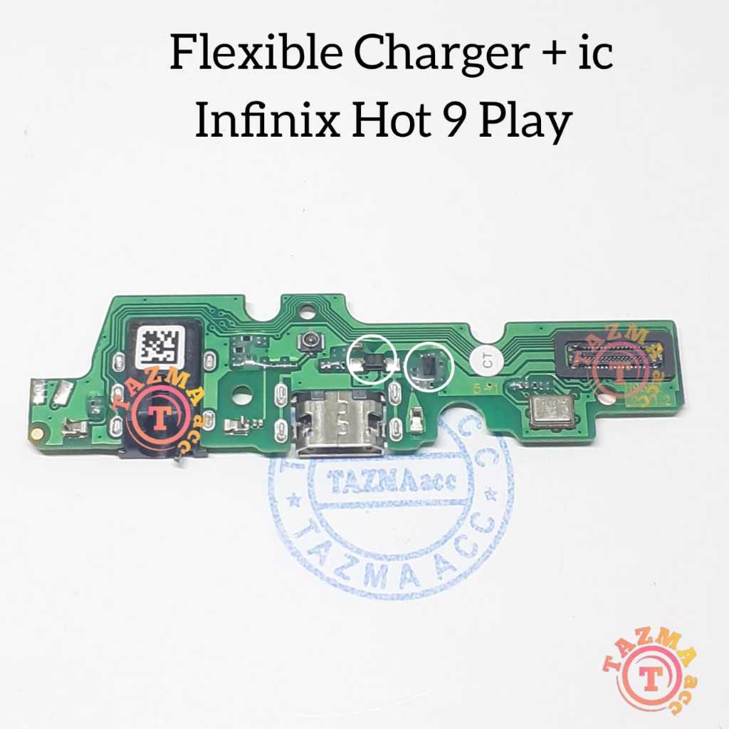 Infinix Hot 9 Play Ori Flexible Charger + ic Flexibel Konektor Cas Charger INFINIX HOT 9 PLAY