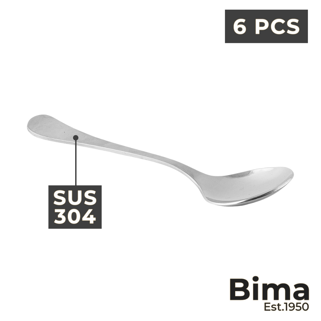 Sendok Sup Stainless BIMA Miche Soup Spoon Hampton Series - SET 6 Pcs