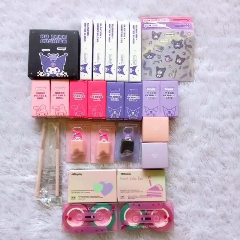 READY STOCK ETUDE HOUSE REPLAY COLLECTION SHINEE PLAY COLOR EYES, & ROMAND SANRIO, TINT AOU BALM