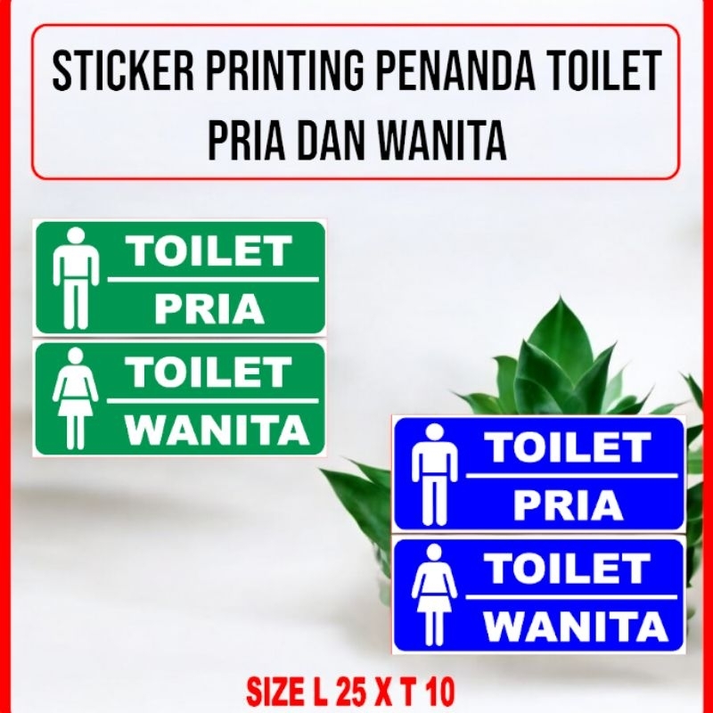 

Sticker Stiker Printing Penanda Toilet Pria Wanita