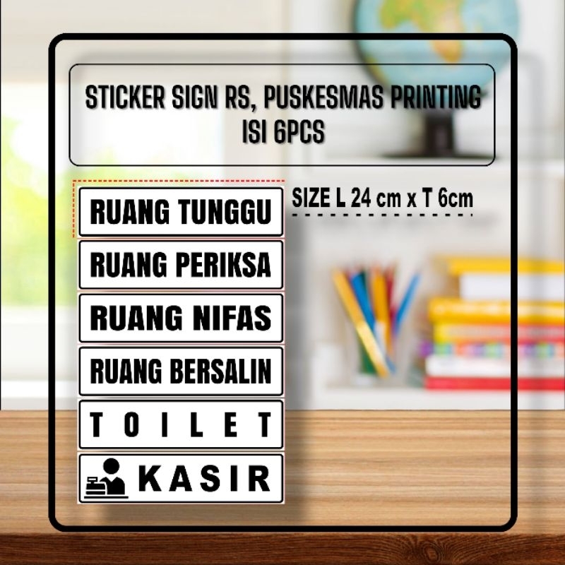 

Sticker Stiker Printing Puskes Rs Kasir Dll isi 6pcs