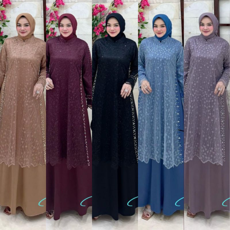 (9) KAYANI FREDELLA DRESS Baju Dress Abaya wanita Muslimah Fredella Dress By Kayyani. TZY Olshop