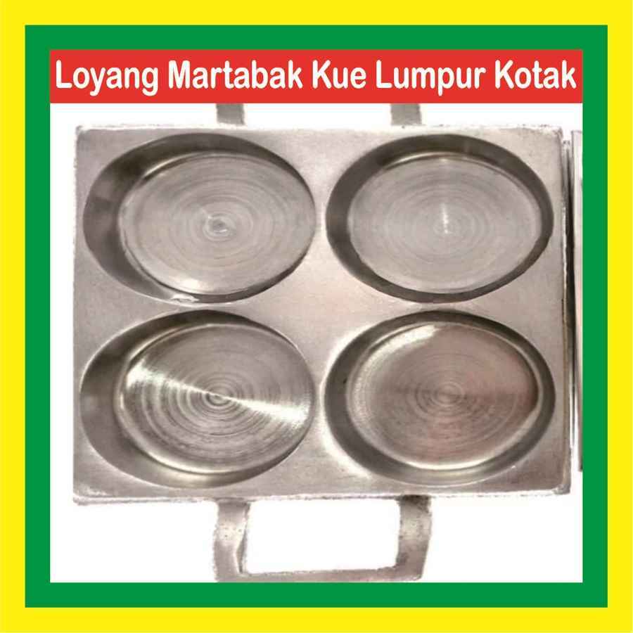 Cetakan Loyang Martabak Telor Mini Manis 4 Lubang Kue Lumpur Kue Apem Mangkok Panggang Anti Lengket 