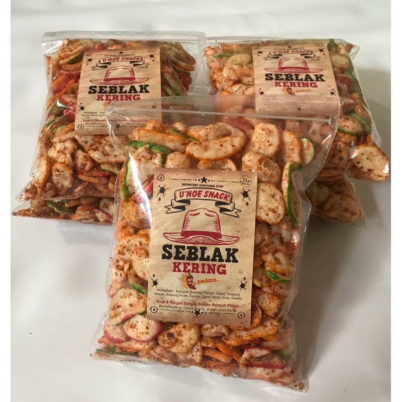 

Kerupuk seblak pedas daun jeruk,seblak kering,isi 200gr,cemilan pedas